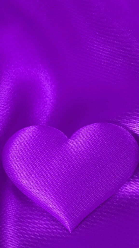 Luxurious Purple Heart Wallpaper: Elegant Silk Aesthetic Background