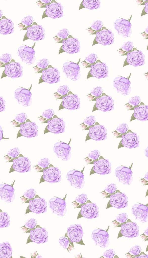 Delicate Purple Roses Wallpaper on Light Background - Elegant Floral Design