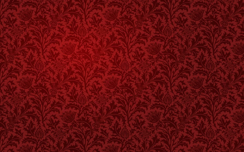 Elegant Red Floral Wallpaper Background - Classic Textured Design