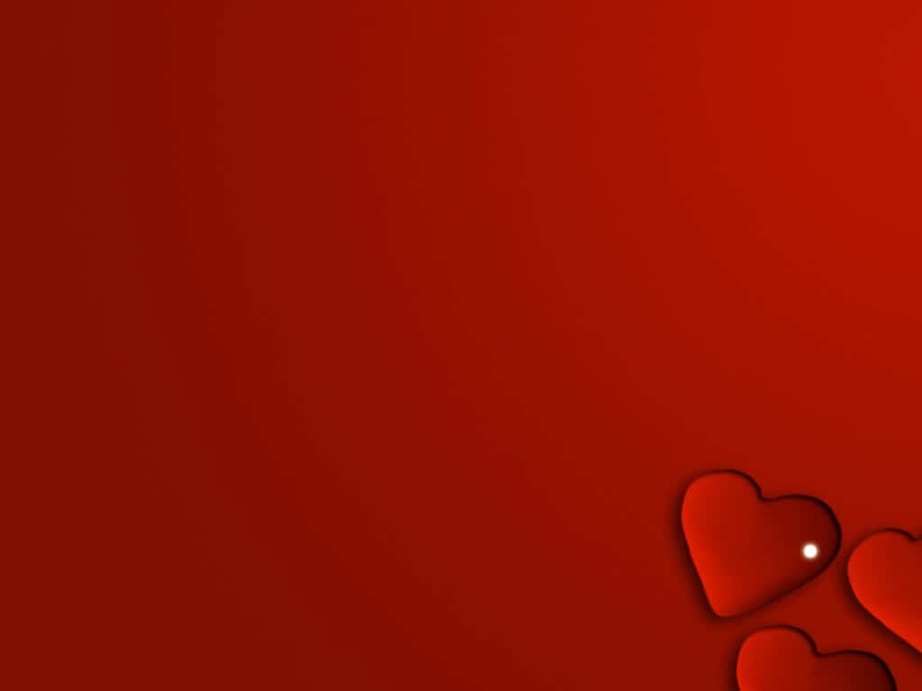 Elegant Red Hearts Wallpaper: Romantic Deep Red Background
