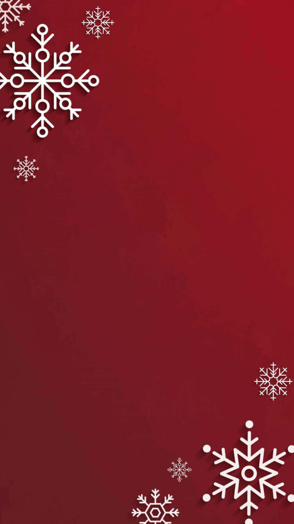 Elegant Red Snowflake Wallpaper for Holiday Celebrations