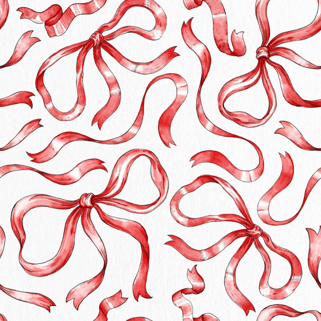 Elegant Red Watercolor Ribbons Wallpaper Background Design