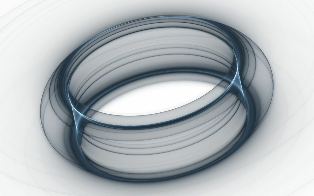 Elegant Silver Ring Abstract Wallpaper - Modern Background 1920x1200