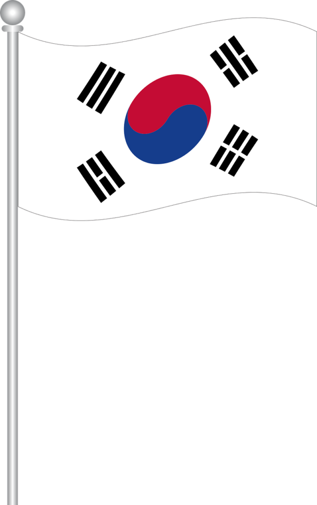 Elegant South Korean Flag Wallpaper: Yin-Yang & Trigrams Design