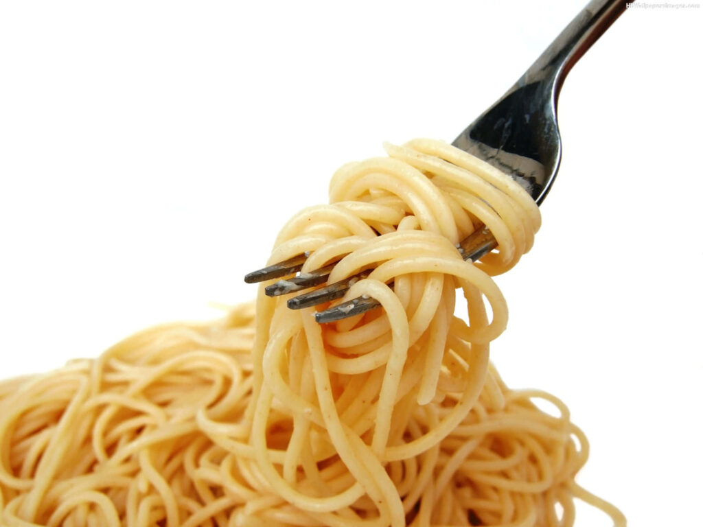 Elegant Spaghetti Pasta Wallpaper: Simple & Delectable Design