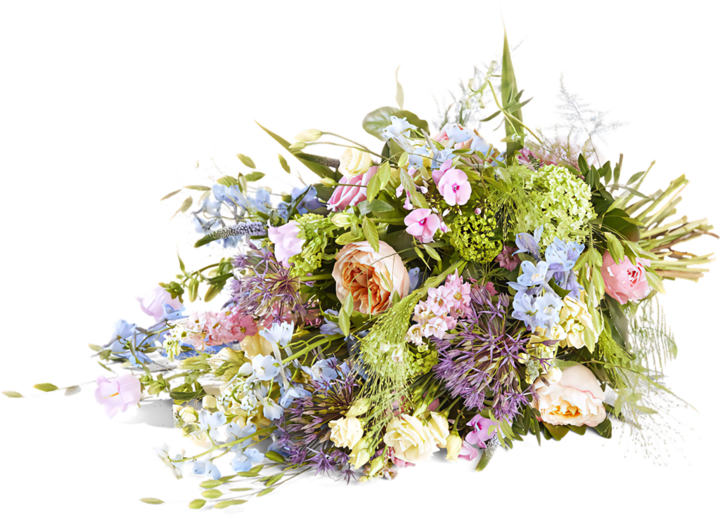 Elegant Spring Floral Wallpaper: Pastel Flowers & Greenery Background