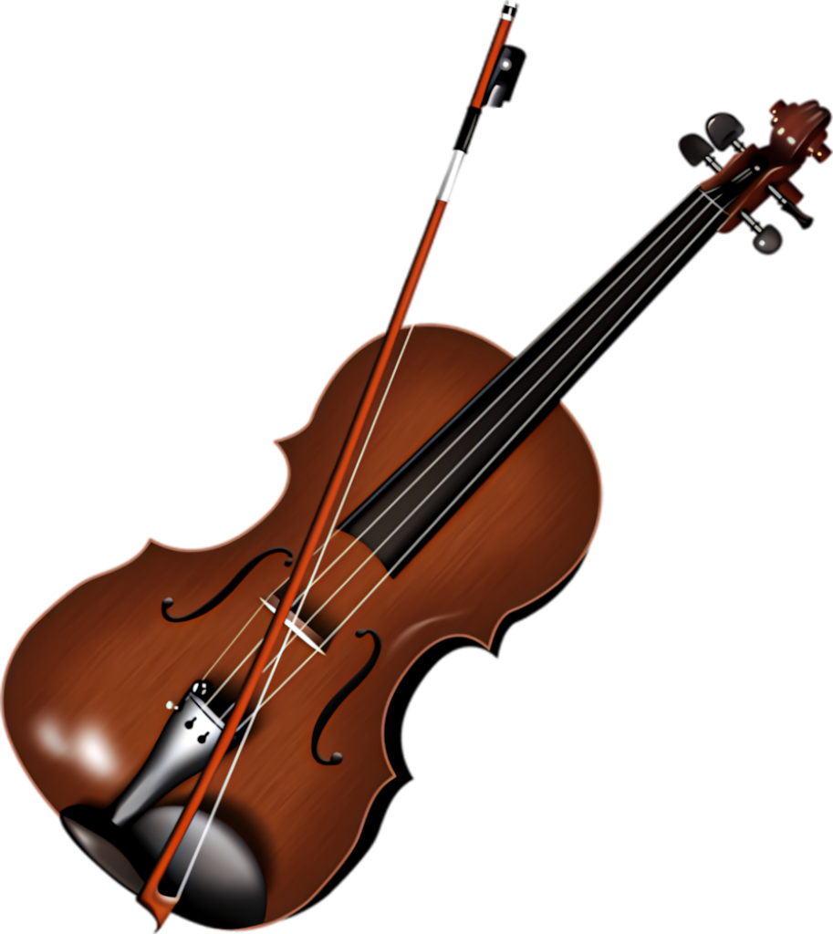Elegant Violin and Bow Wallpaper - Stunning Wooden Texture PNG