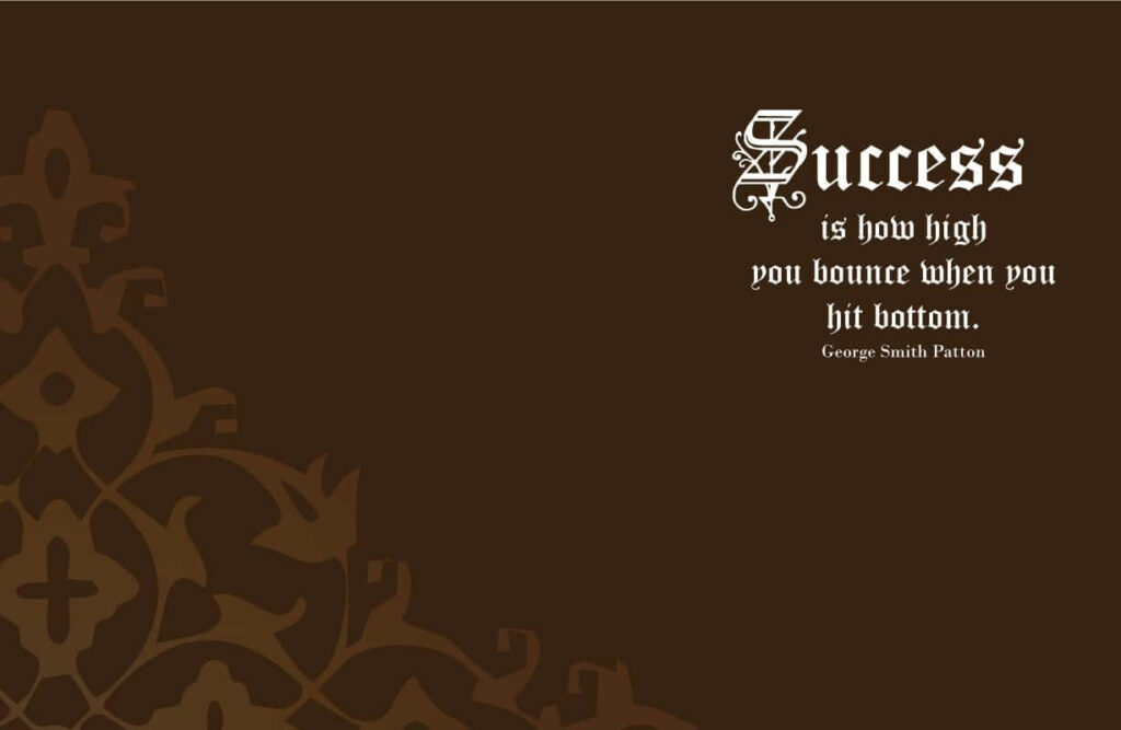Elegant Wallpaper with Patton's Inspirational Quote on Success