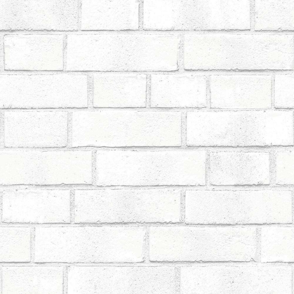 Elegant White Brick Wallpaper: Sleek Minimalist Background Design