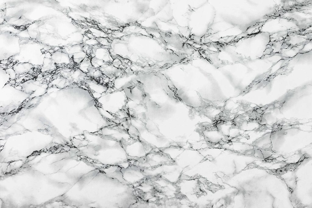 Elegant white marble wallpaper with dark grey veining for a luxurious modern backdrop background