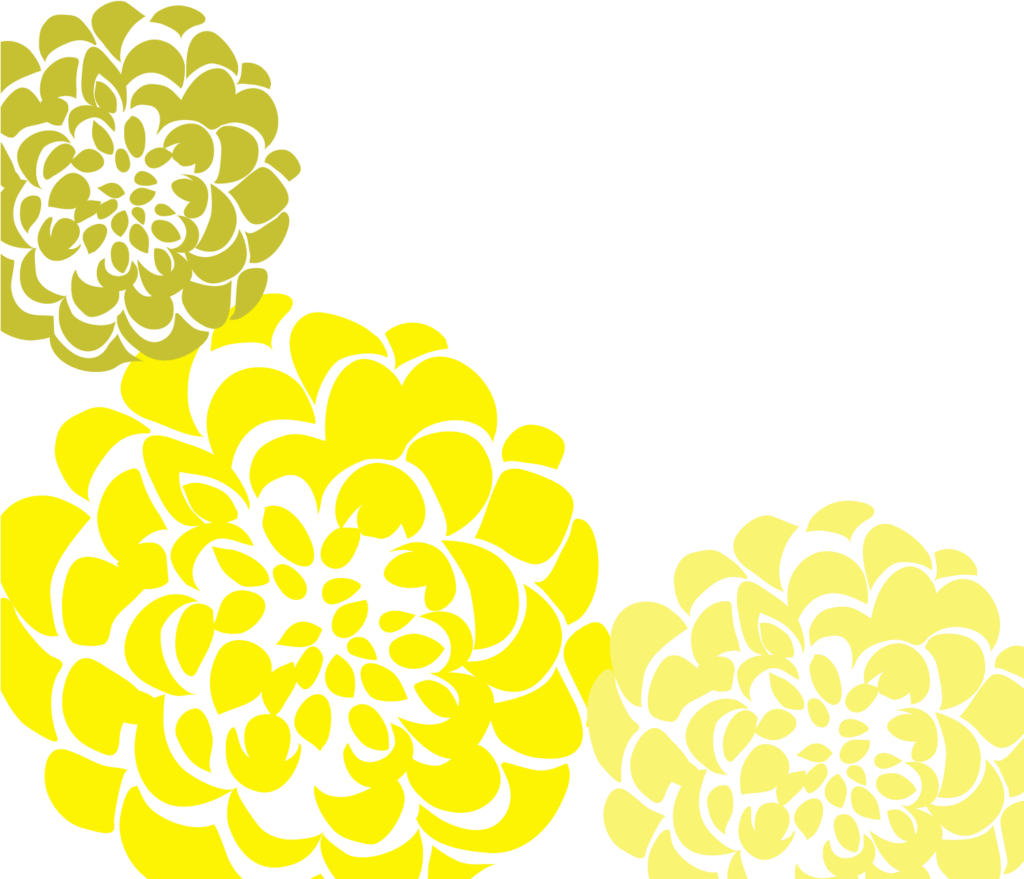 Elegant Yellow Chrysanthemums Wallpaper: Floral Graphic Design Background