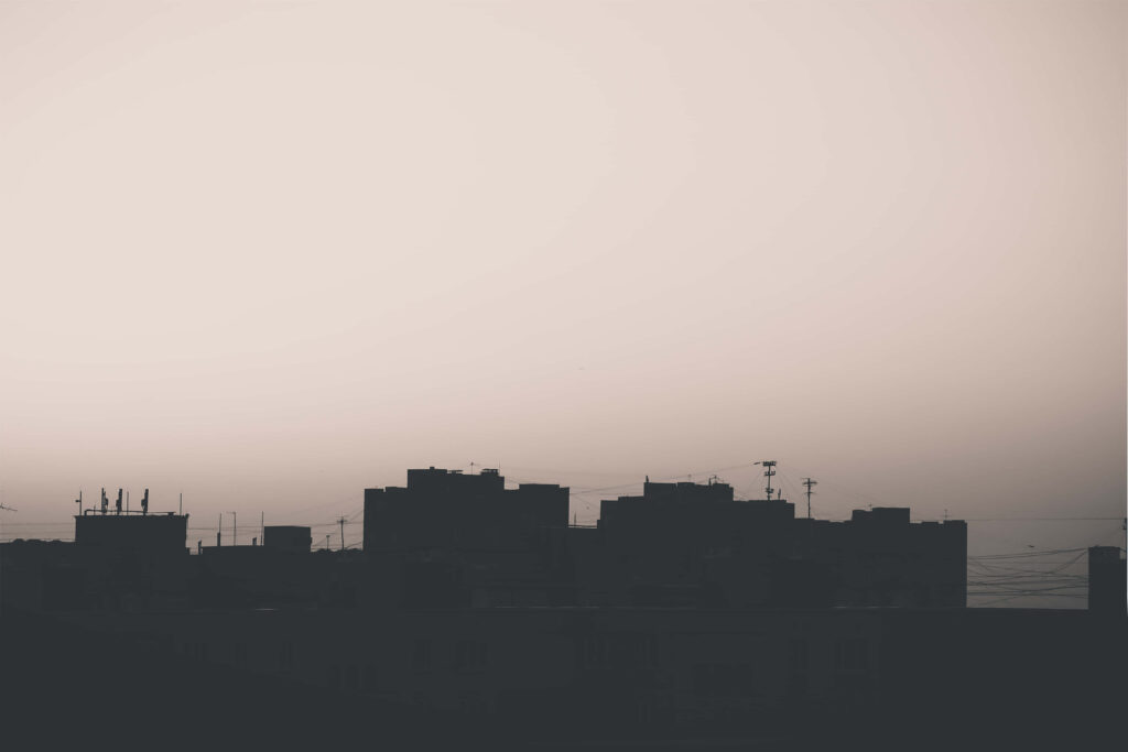 City Building Silhouette Aesthetic Background Wallpaper