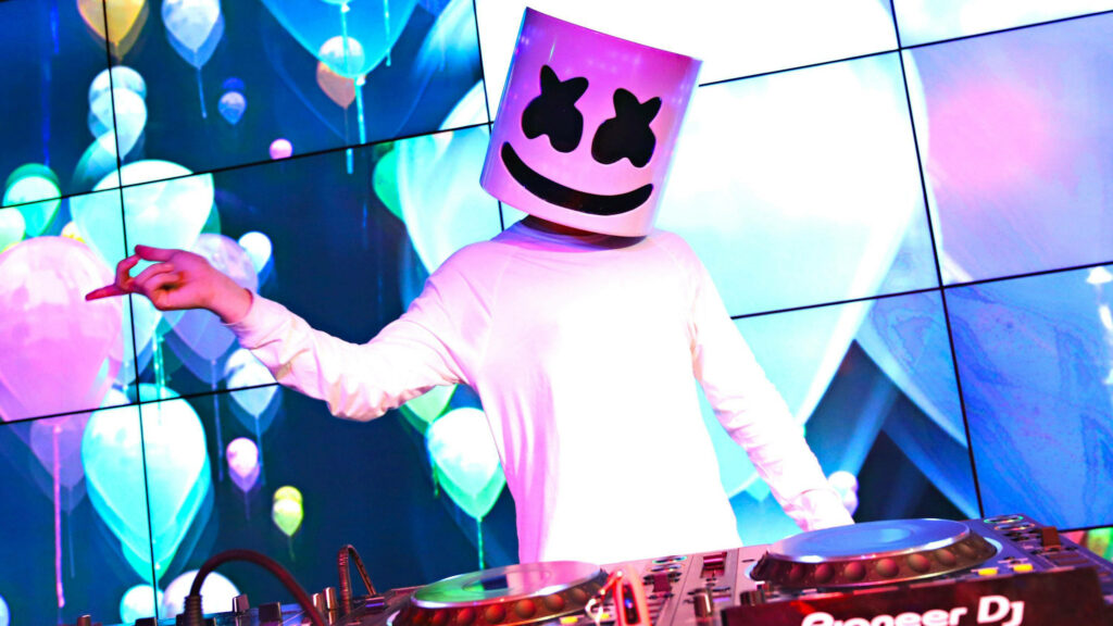 Balloon-Filled Marshmello: Capturing the Vibrant 4k Euphoria Wallpaper