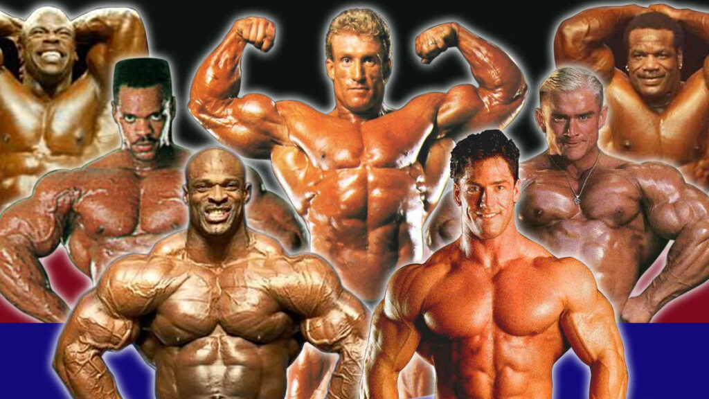 Famous bodybuilders posing powerfully showcasing muscular physiques and dedication to bodybuilding Wallpaper