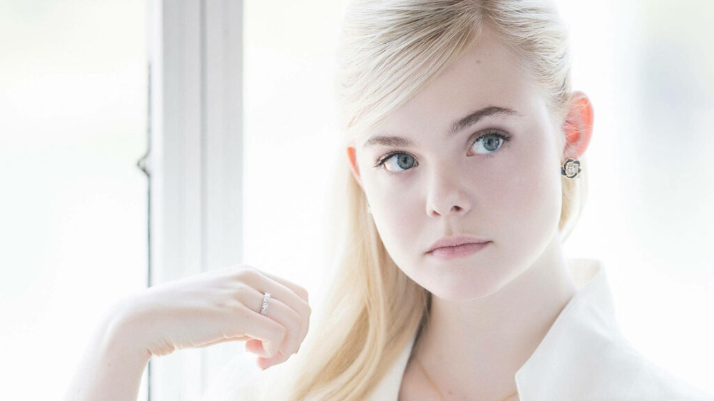 Elegant Elle Fanning Wallpaper: Serene & Graceful Background