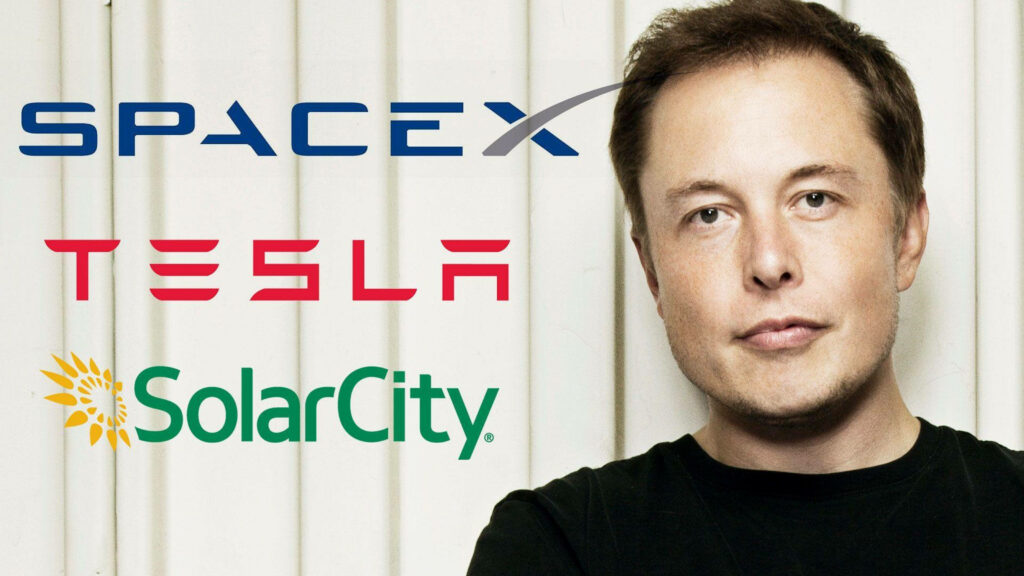 Elon Musk Wallpaper: SpaceX, Tesla & SolarCity Logos - Energy & Innovation