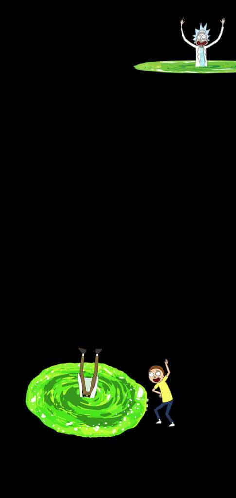 Rick and Morty: Embarking on a Multiverse Journey - Portal Adventure Awaits! Wallpaper