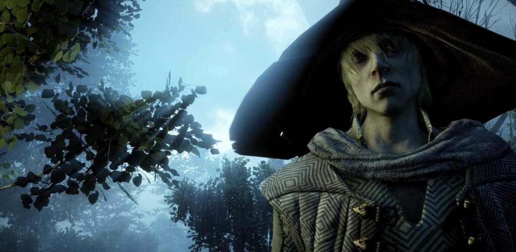 Explore the mage NPC in misty forest - Dragon Age: Inquisition vibes Wallpaper