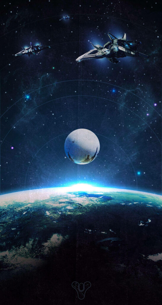 Astounding Destiny 2: The Tower Defying Gravity in the Cosmic Sphere - Spectacular Destiny 2 Iphone Background Image Wallpaper