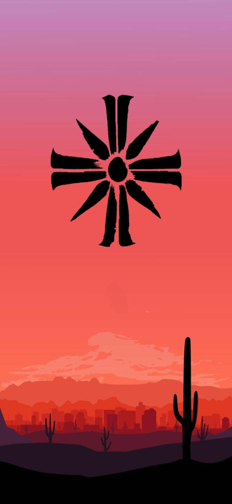 Far Cry 3 Rook Islands Insignia Wallpaper with Sunset Gradient - Adventure Theme
