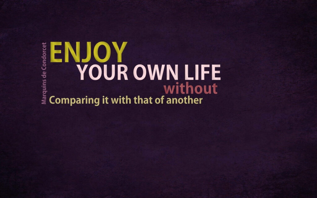 Embrace Individuality: Finding Joy Without Comparison Wallpaper