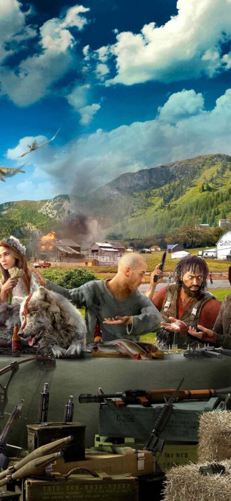 Far Cry 5 Game Wallpaper - Rural Montana Setting with Antagonists and Militants