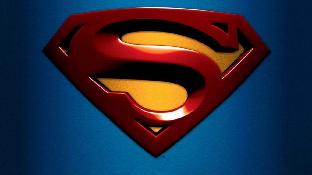 Embossed in Time: Classic Superman Logo Desktop Wallpaper