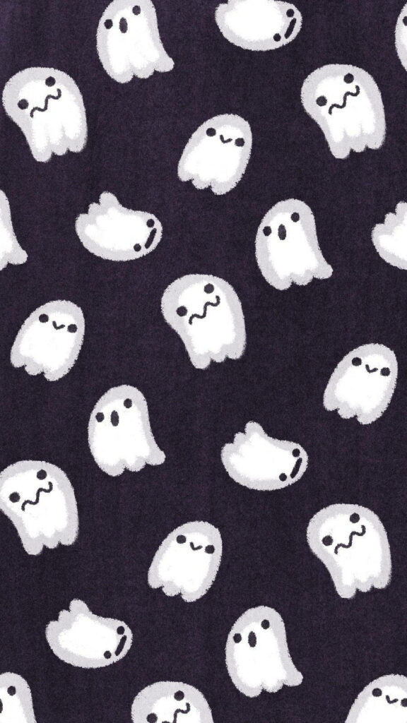 Spooktacular Halloween Cuteness: Show off Your Festive Spirit with this Adorable Phone Design! Wallpaper