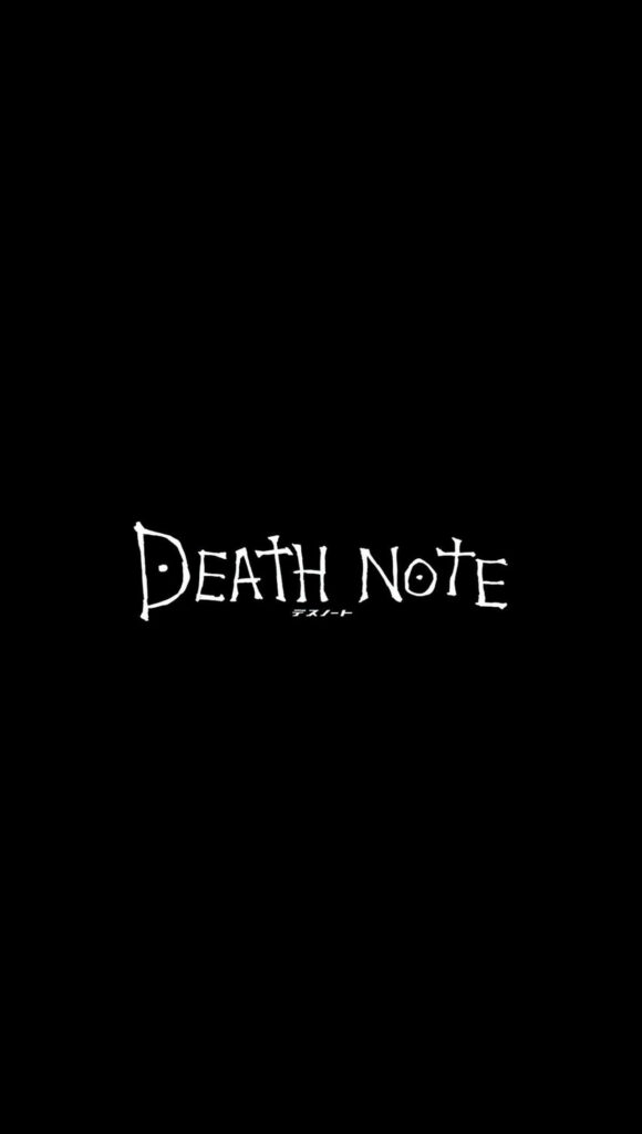 Intense Darkness: Death Note Phone Wallpaper Embodied in the Pitch-Black Abyss