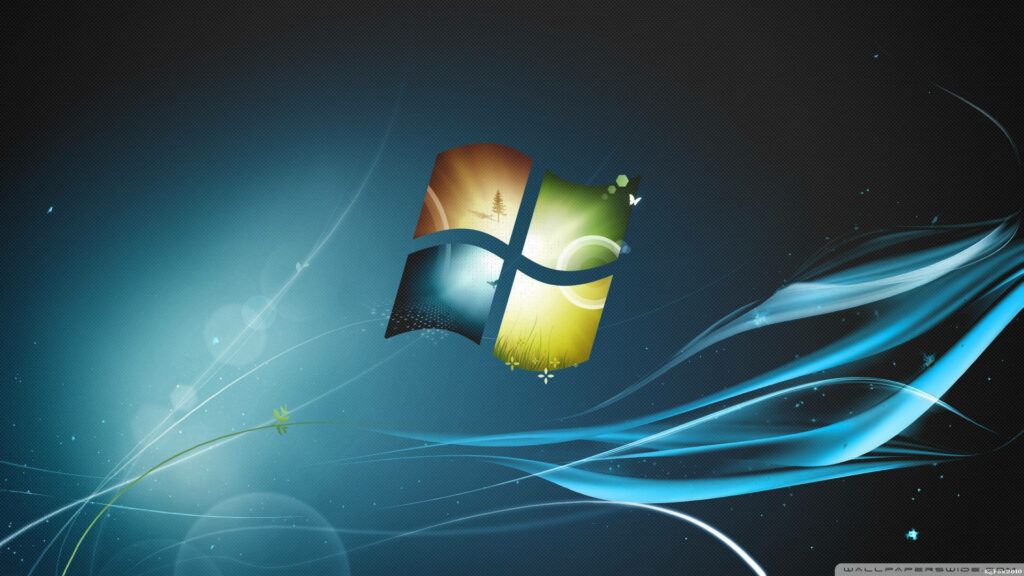 Unleash the Powerful Windows 7: Embrace Personalization and Enhanced Performance with its Dark Logo Desktop Background Wallpaper