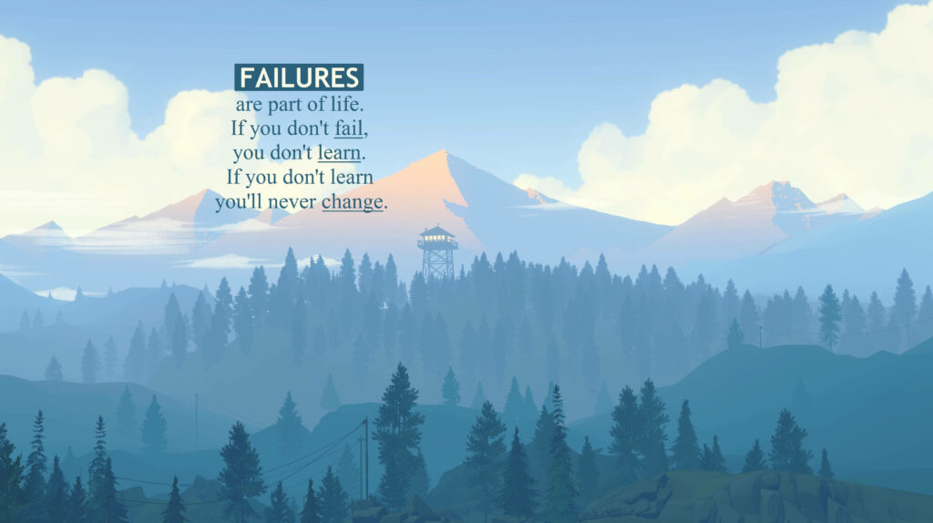 Embracing Failure: Mountains of Growth and Change Wallpaper