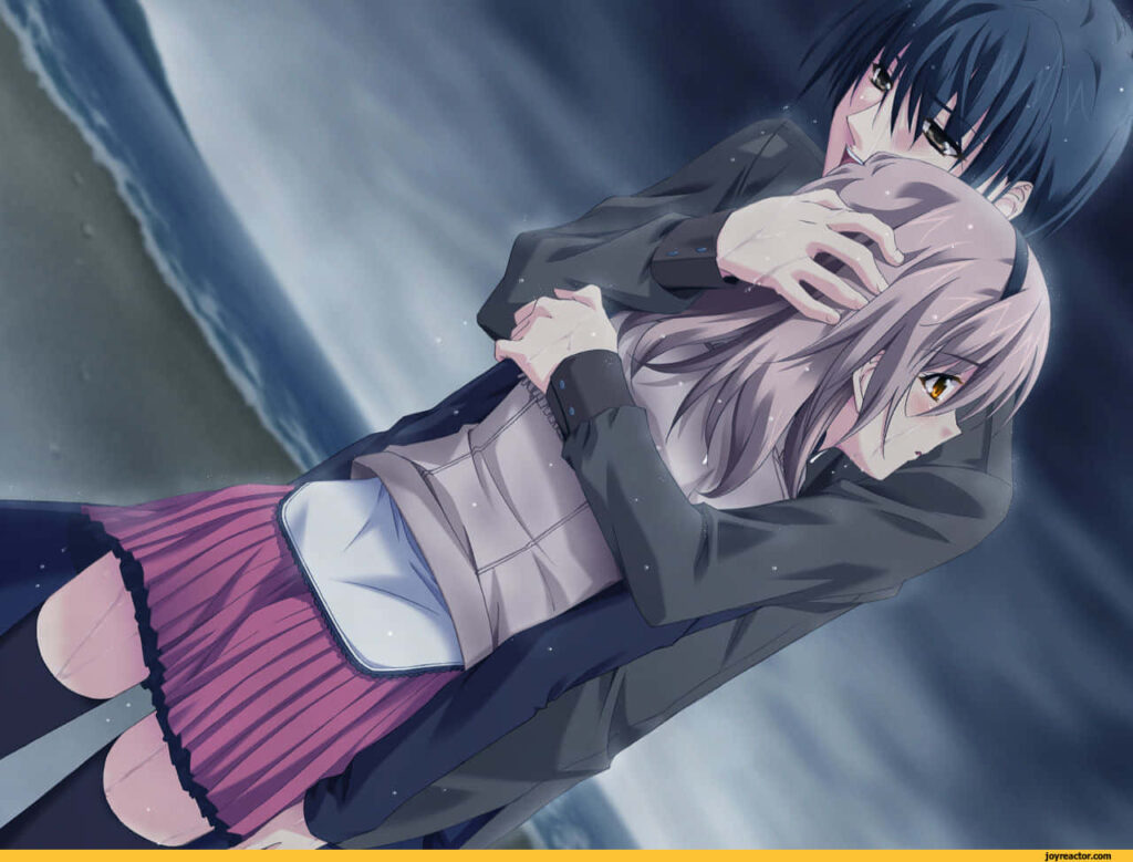 Love in the Rain: Embracing Amidst the Storm Wallpaper