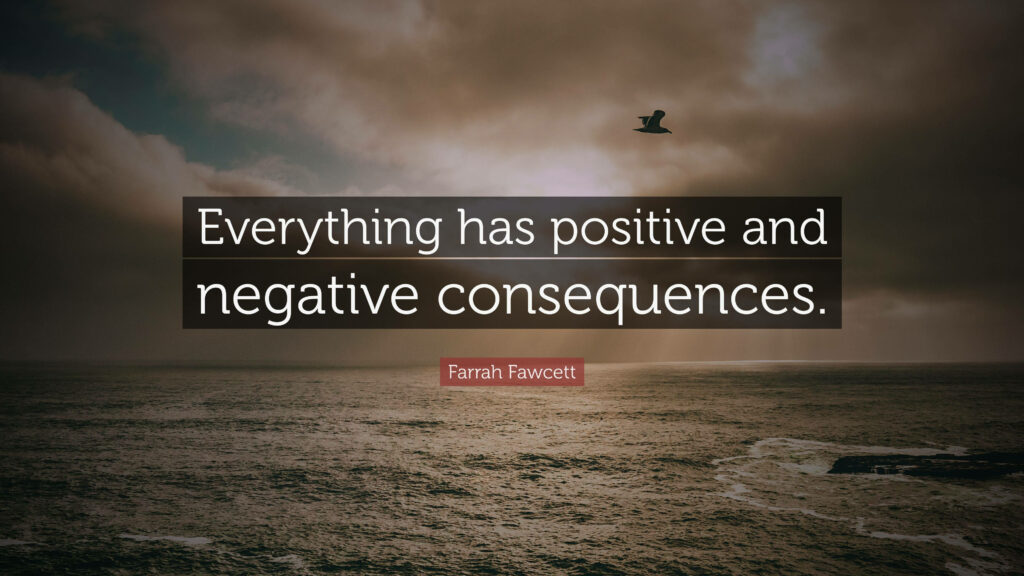 Embracing the Duality of Life: Farah Fawcett's Inspiring Words against a Tranquil Seascape Wallpaper