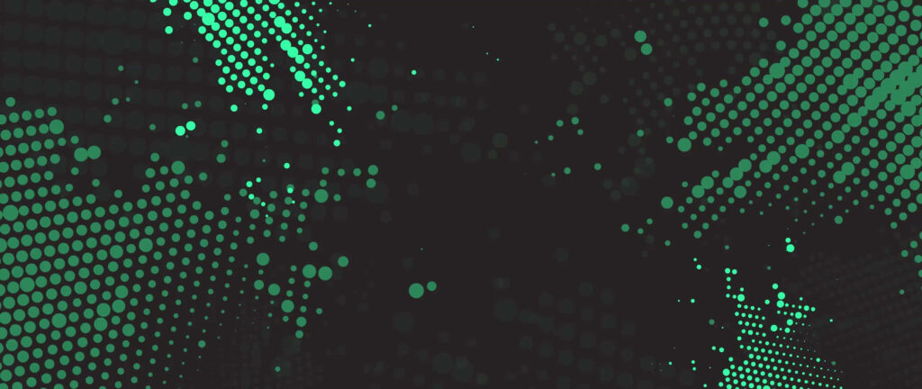Emerald Dot Gradient Wallpaper on Dark Background - Modern Design