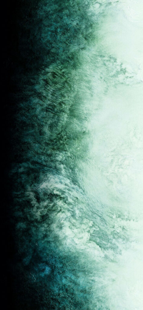 Emerald Waves: Captivating Abstract Wallpaper for iPhone 2021