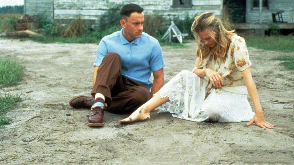 Heartfelt Forrest Gump & Jenny Wallpaper: Nostalgic Scene Background