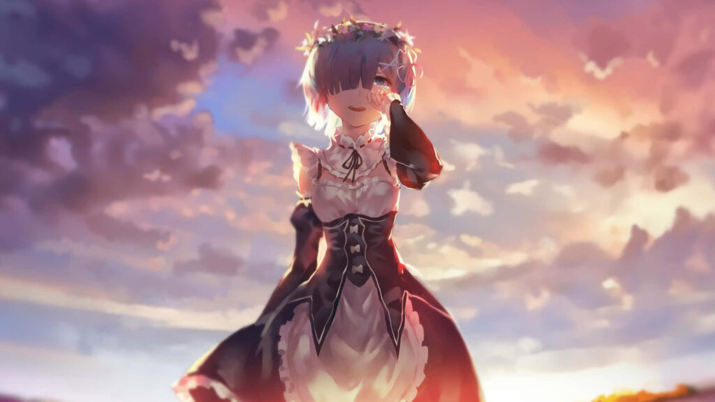 Emotional Rem Wallpaper from Re:Zero | Touching Sunset Background