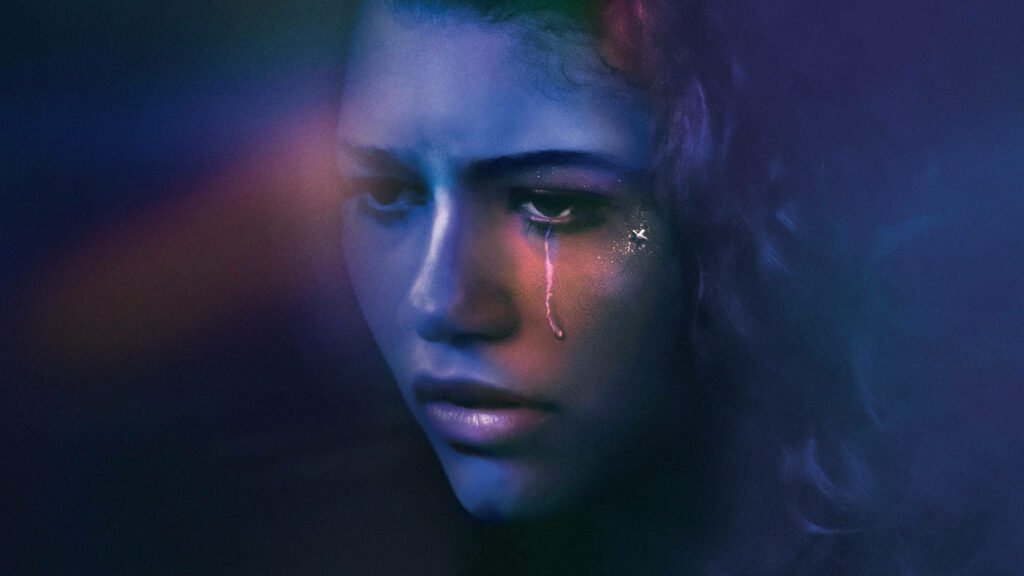 Emotional Rue Wallpaper: Capturing Euphoria's Struggles in HD