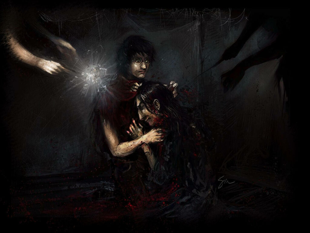Emotional Harry Potter Wallpaper: Snape's Haunting Moment