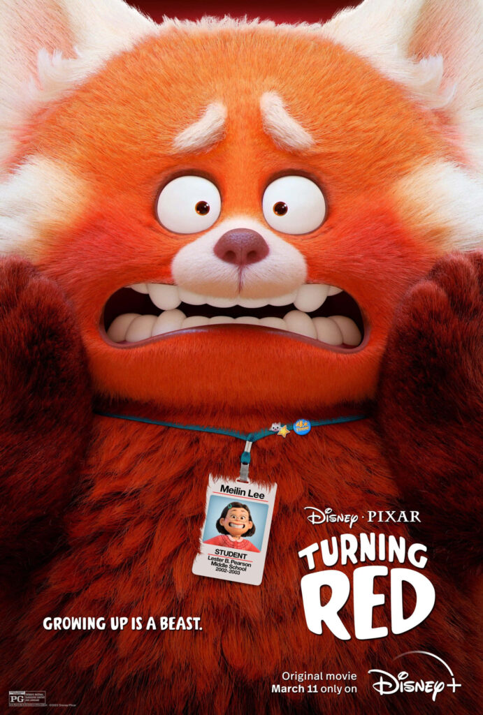 Turning Red Wallpaper: Mei Lee's Panda Transformation Scene