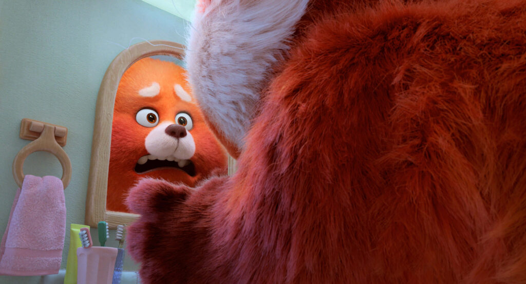 Turning Red Wallpaper: Red Panda Reflecting on Emotion & Humor