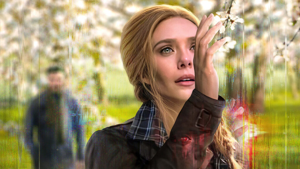 Emotional Wanda Maximoff Wallpaper: Serene Scene from Wandavision