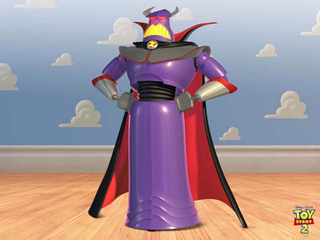 Emperor Zurg's Playful Prowess Against Toy Story Wallpaper Background