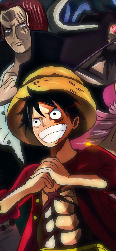 Imperial Convergence: Majestic Anime Emperors Unite in a Dope One Piece Background Photo Wallpaper