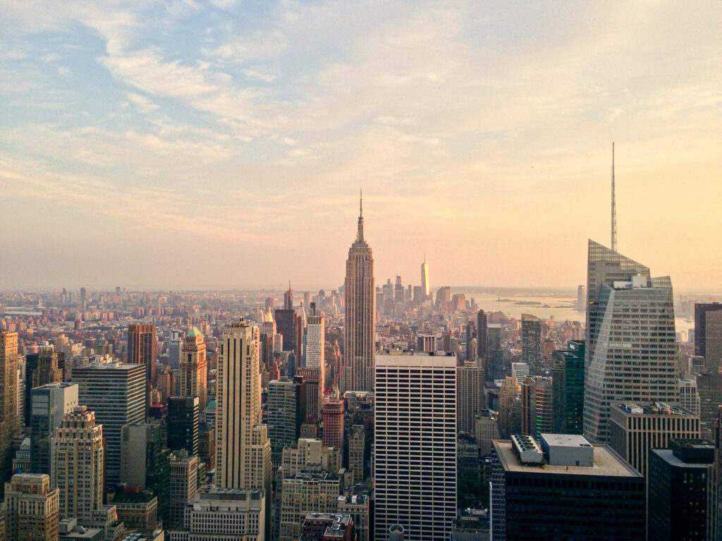 Capturing the Majestic Empire State Building: A Glimpse into New York City's Vibrant Essence Wallpaper