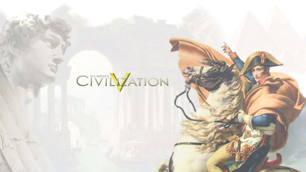 Napoleon Marches Through the Ages: A Majestic Fusion of History and Strategy in Civilization V Wallpaper
