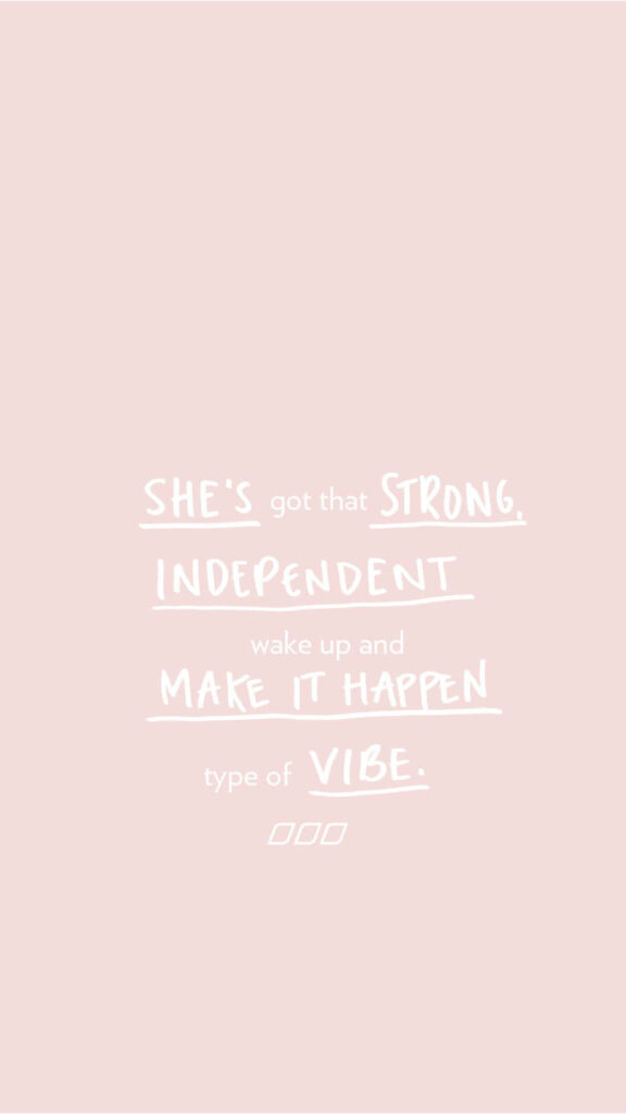 Pastel Pink Minimalist Wallpaper with Motivational Quote