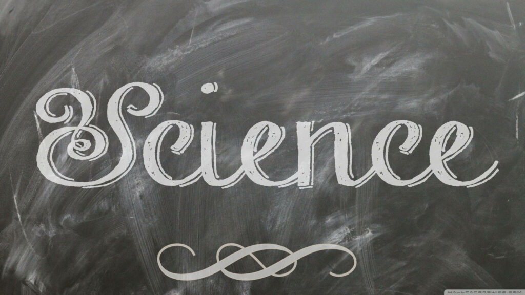 The Mighty Calligraphy of Science: A Striking Wallpaper Design