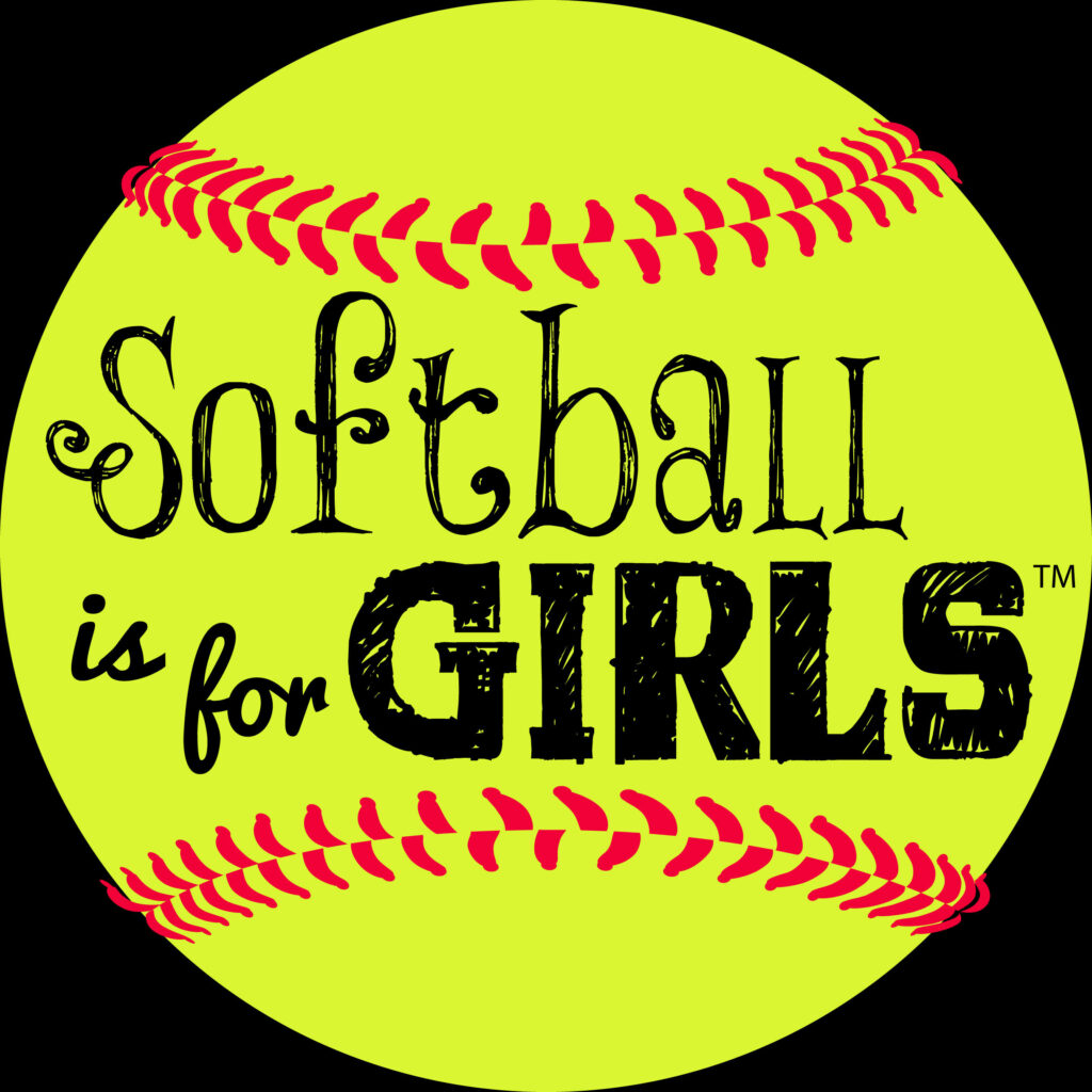 Bold Softball Wallpaper: Empowering Girls with Vibrant Design