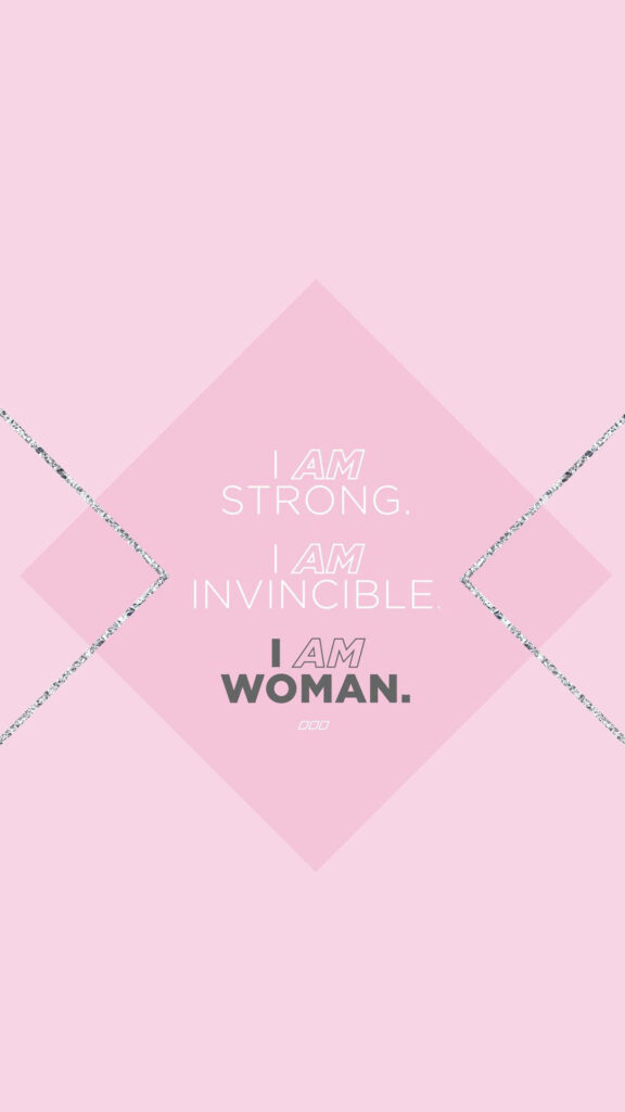 Empowering iPhone Wallpaper: Bold Quote on Soft Pink Background